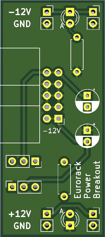 Rendering of front of breakout board PCB design